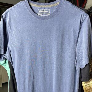 Eddie Bauer Adult Legend Wash Cotton Simple Blue Tee T-Shirt SZ Medium